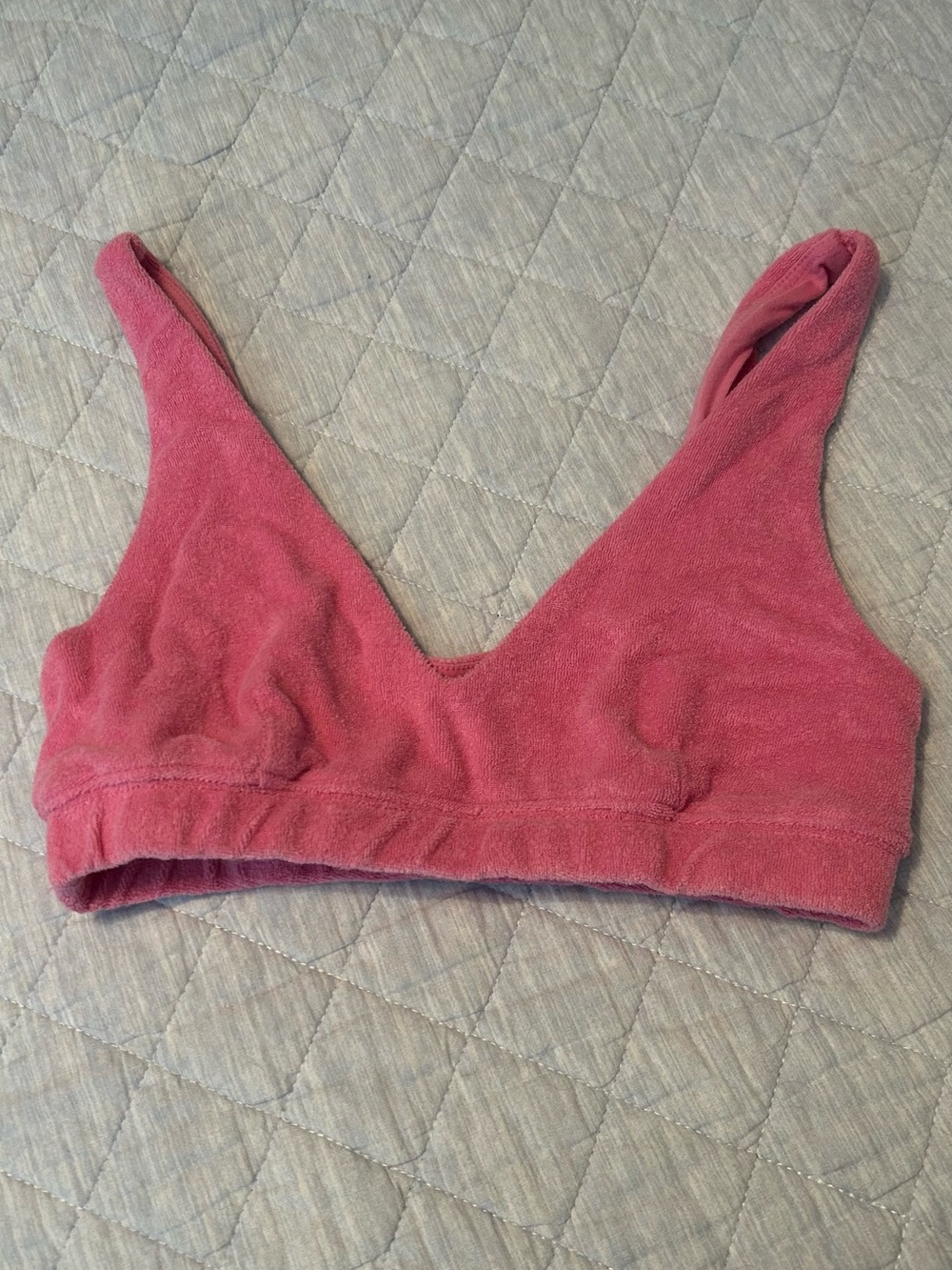 Aerie pink terry cloth bra in xs